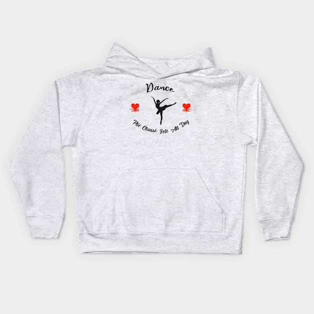 Dance Silhouette Kids Hoodie by FamilyCurios